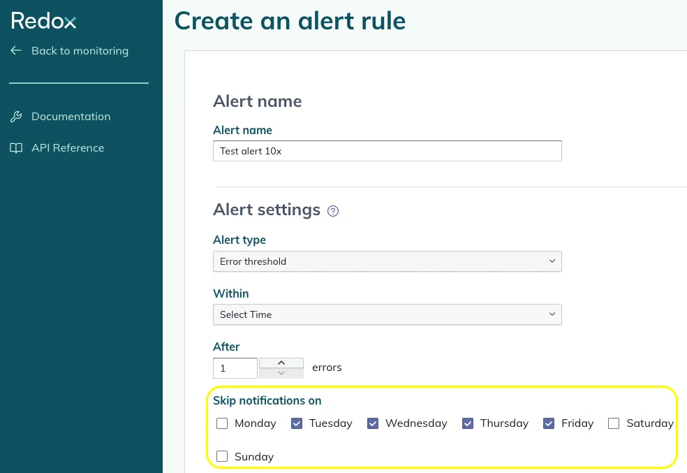 Updated alert notifications